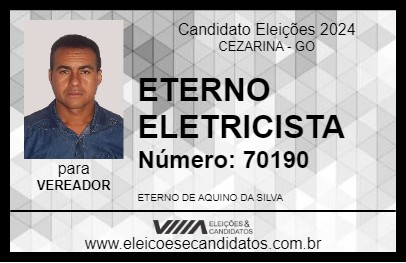 Candidato ETERNO ELETRICISTA 2024 - CEZARINA - Eleições