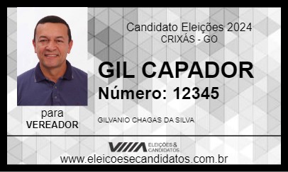 Candidato GIL CAPADOR 2024 - CRIXÁS - Eleições