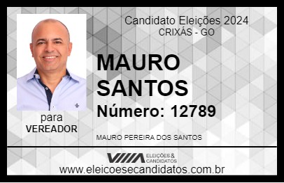 Candidato MAURO SANTOS 2024 - CRIXÁS - Eleições