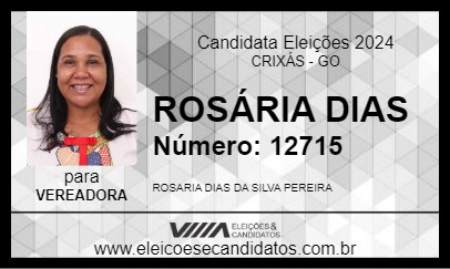 Candidato ROSÁRIA DIAS 2024 - CRIXÁS - Eleições