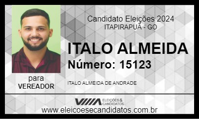 Candidato ITALO ALMEIDA 2024 - ITAPIRAPUÃ - Eleições