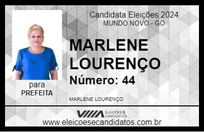 Candidato MARLENE LOURENÇO 2024 - MUNDO NOVO - Eleições