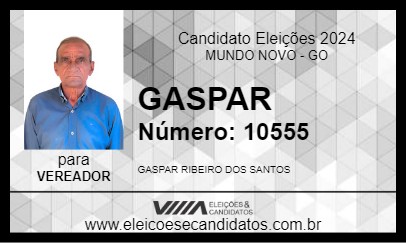 Candidato GASPAR 2024 - MUNDO NOVO - Eleições