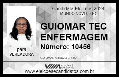 Candidato GUIOMAR TEC ENFERMAGEM 2024 - MUNDO NOVO - Eleições