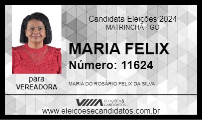 Candidato MARIA FELIX 2024 - MATRINCHÃ - Eleições