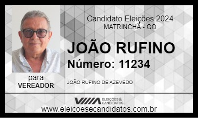 Candidato JOÃO RUFINO 2024 - MATRINCHÃ - Eleições