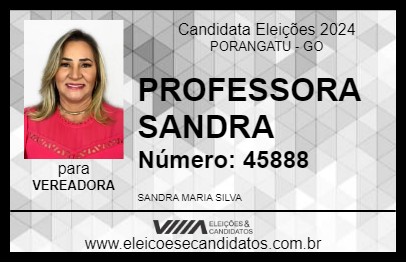 Candidato PROFESSORA SANDRA 2024 - PORANGATU - Eleições