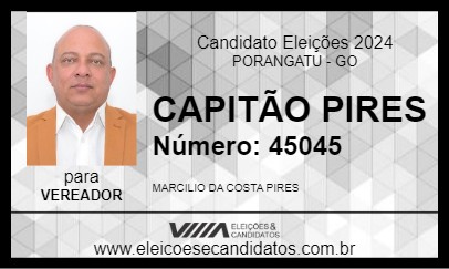 Candidato CAPITÃO PIRES 2024 - PORANGATU - Eleições