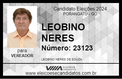 Candidato LEOBINO NERES 2024 - PORANGATU - Eleições