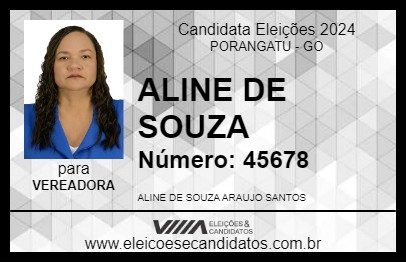 Candidato ALINE DE SOUZA 2024 - PORANGATU - Eleições