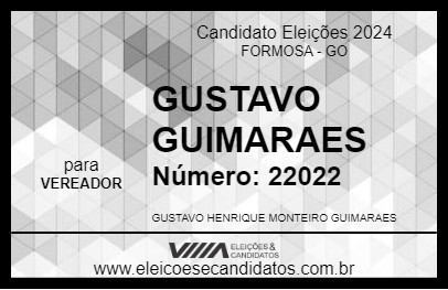 Candidato GUSTAVO GUIMARAES 2024 - FORMOSA - Eleições