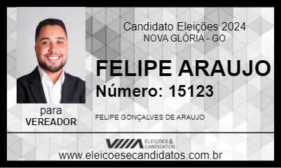 Candidato FELIPE ARAUJO 2024 - NOVA GLÓRIA - Eleições