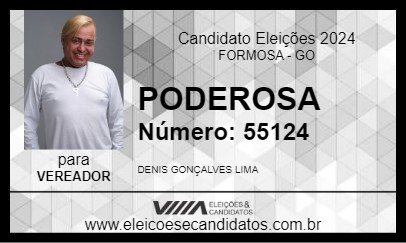 Candidato PODEROSA 2024 - FORMOSA - Eleições