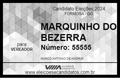 Candidato MARQUINHO DO BEZERRA 2024 - FORMOSA - Eleições