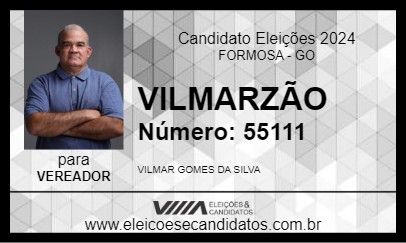 Candidato VILMARZÃO 2024 - FORMOSA - Eleições