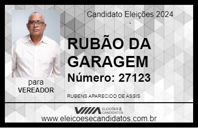 Candidato RUBÃO DA GARAGEM 2024 - FORMOSA - Eleições