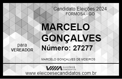 Candidato MARCELO GONÇALVES 2024 - FORMOSA - Eleições