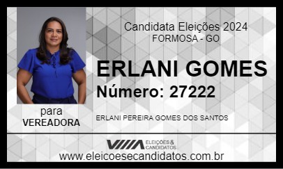 Candidato ERLANI GOMES 2024 - FORMOSA - Eleições