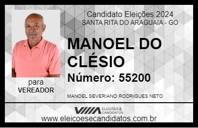 Candidato MANOEL DO CLÉSIO 2024 - SANTA RITA DO ARAGUAIA - Eleições