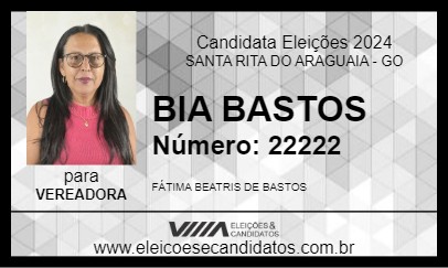 Candidato BIA BASTOS 2024 - SANTA RITA DO ARAGUAIA - Eleições