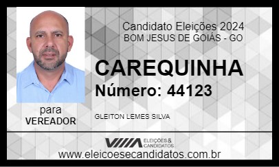 Candidato CAREQUINHA 2024 - BOM JESUS DE GOIÁS - Eleições