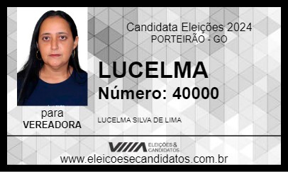 Candidato LUCELMA 2024 - PORTEIRÃO - Eleições