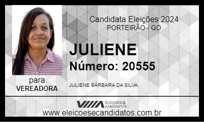 Candidato JULIENE 2024 - PORTEIRÃO - Eleições