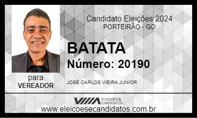 Candidato BATATA 2024 - PORTEIRÃO - Eleições