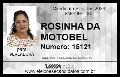 Candidato ROSINHA DA MOTOBEL 2024 - PARAÚNA - Eleições