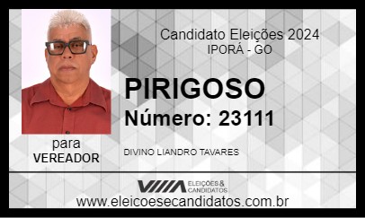 Candidato PIRIGOSO 2024 - IPORÁ - Eleições