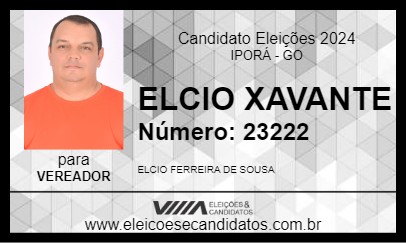 Candidato ELCIO XAVANTE 2024 - IPORÁ - Eleições