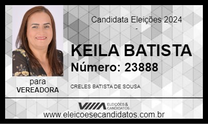 Candidato KEILA BATISTA 2024 - IPORÁ - Eleições