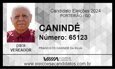 Candidato CANINDÉ 2024 - PORTEIRÃO - Eleições