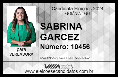 Candidato SABRINA GARCEZ 2024 - GOIÂNIA - Eleições