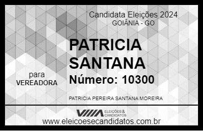 Candidato PATRICIA SANTANA 2024 - GOIÂNIA - Eleições