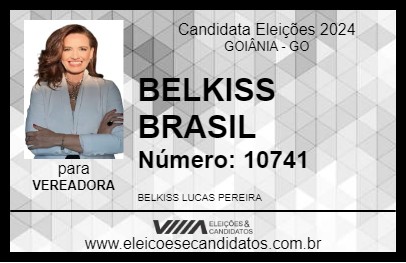 Candidato BELKISS BRASIL 2024 - GOIÂNIA - Eleições