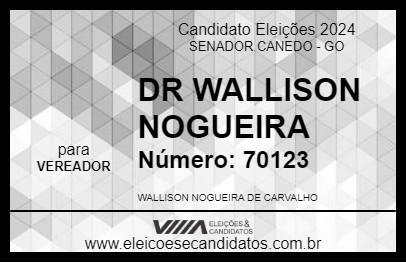 Candidato DR WALLISON NOGUEIRA 2024 - SENADOR CANEDO - Eleições