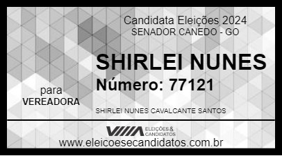 Candidato SHIRLEI NUNES 2024 - SENADOR CANEDO - Eleições