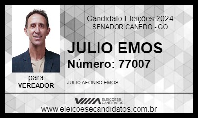 Candidato JULIO EMOS  2024 - SENADOR CANEDO - Eleições