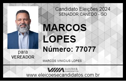 Candidato MARCOS LOPES 2024 - SENADOR CANEDO - Eleições