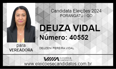 Candidato DEUZA VIDAL 2024 - PORANGATU - Eleições