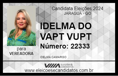 Candidato IDELMA CAMARGO 2024 - JARAGUÁ - Eleições