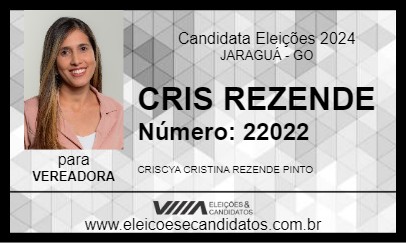 Candidato CRIS REZENDE 2024 - JARAGUÁ - Eleições