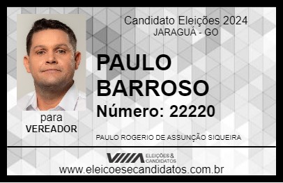 Candidato PAULO BARROSO 2024 - JARAGUÁ - Eleições