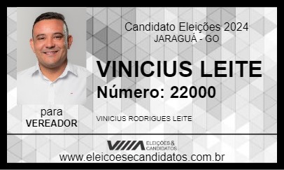 Candidato VINICIUS LEITE 2024 - JARAGUÁ - Eleições