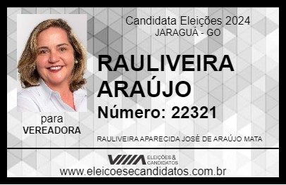 Candidato RAULIVEIRA ARAÚJO 2024 - JARAGUÁ - Eleições