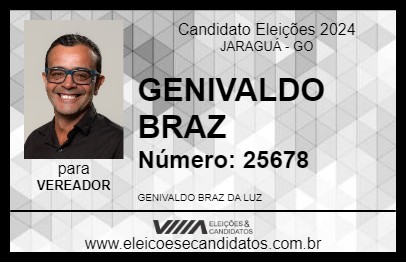 Candidato GENIVALDO BRAZ 2024 - JARAGUÁ - Eleições