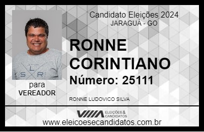 Candidato RONNE CORINTIANO 2024 - JARAGUÁ - Eleições