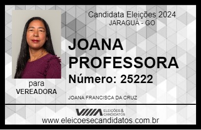 Candidato JOANA PROFESSORA 2024 - JARAGUÁ - Eleições