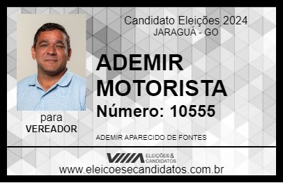 Candidato ADEMIR MOTORISTA 2024 - JARAGUÁ - Eleições